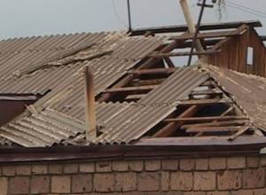 Roof ripped off by strong winds in Sardarapat village