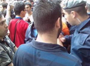 Pushing with elbow, saying immoral words: activist