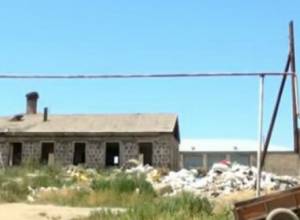 Garbage is collected near residential buildings