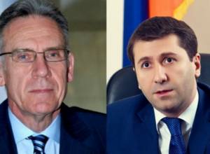 Armenian Ombudsman, French Ambassador talk over working dinner