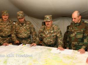 Artsakh President at ''Unity-2014'' military exercises