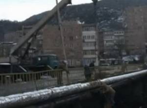 The same water pipeline damaged in Kapan