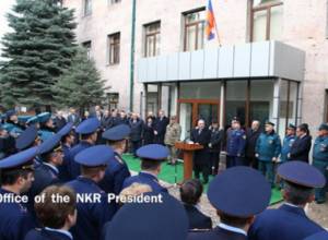 Artsakh President attends opening the crisis management center