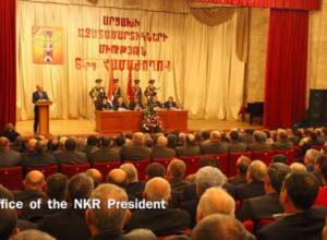 Artsakh President attends 6th congress of Union of Artsakh Freedom Fighters