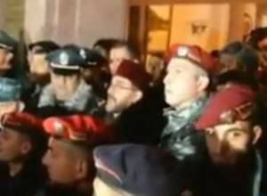 Prosecutor left, Shirak Diocese Primate is with people