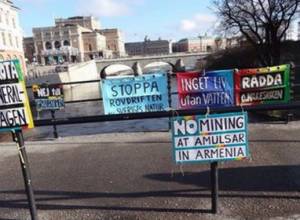 Swedish environmentalists stage demos against Amulsar project