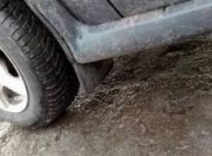 Car veered off the road