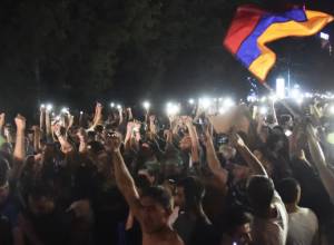 Protesters taken to police in Ashtarak