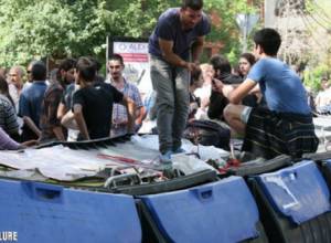 #Electric Yerevan: Protesters camped in Baghramyan Avenue to hold march in Yerevan