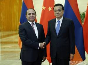 Hovik Abrahamyan met with China State Council Chairman Li Keqiang