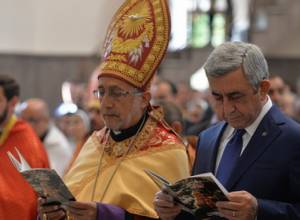Serzh Sargsyan attends consecration ceremony of Holy Martyrs Armenian Catholic Church