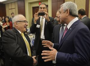 Serzh Sargsyan leaves New York for Washington and makes speeches