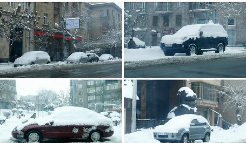 Ճամփեզրին կայանած մեքենաները խոչընդոտում են ձնամաքրման աշխատանքներին