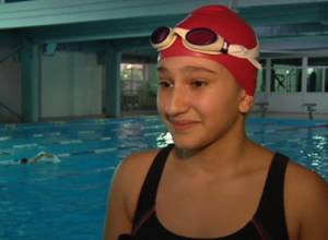 Thirteen-year-old girl becomes Armenian Adults Swimming Champion