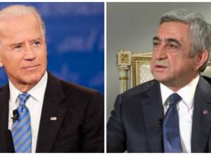 Serzh Sargsyan, Joe Biden discuss Karabakh settlement on the phone