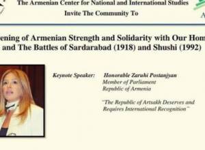 Zaruhi Postanjyan to meet representatives of Armenian community in LA