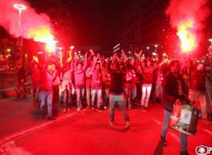 Традиционное шествие перед игрой сборной Армении