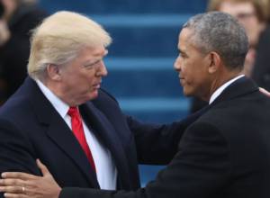 Trump accuses Obama of orchestrating protests against him