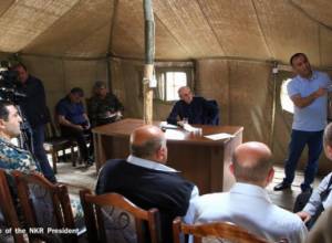 Bako Sahakyan visits Talish village