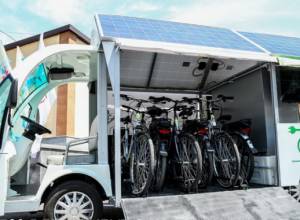 Станция для заправки электрических велосипедов в Ереванском зоопарке