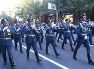 Brass Band of Border Troops of NSS in Yerevan streets