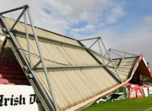 Storm Ophelia damaged to football too