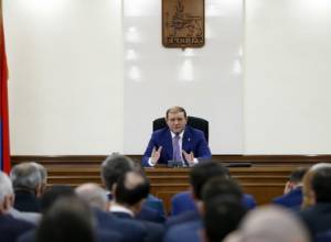 Taron Margaryan speaks about cafes bounded by polyethylene coverings