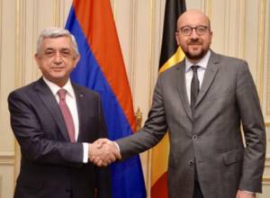 Serzh Sargsyan meets with Belgian Prime Minister Charles Michel