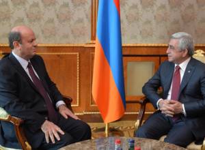 Serzh Sargsyan holds farewell meeting with outgoing Lebanese Ambassador