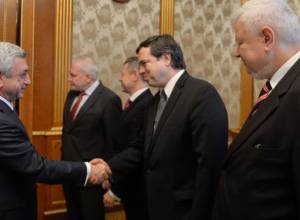 Serzh Sargsyan receives OSCE Minsk Group Co-Chairs