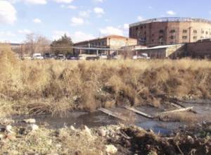 After ction of Yerkir Tsirani,sewerage system being repaired