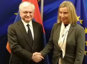 Edward Nalbandian meets with Federica Mogherini