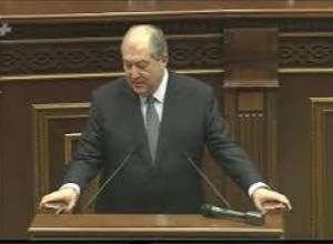 Արմեն Սարգսյանը շնորհակալություն հայտնեց պատգամավորներին