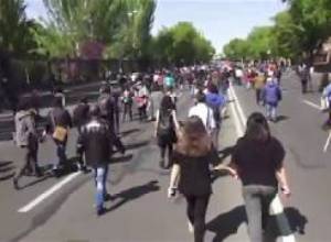 Մարդիկ երթով շարժվեցին դեպի Բաղրամյան