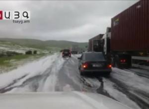 Hail in Shirak region