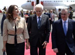 President of Italy arrives in Armenia