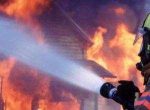 Houses burnt in Akhtala town in Lori province