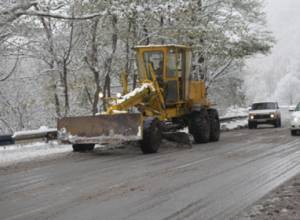 На некоторых автомобильных дорогах республики идет мокрый снег