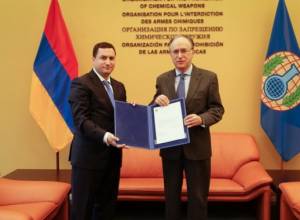 Т. Балаян вручил аккредитивы директору Организации по запрещению химического оружия