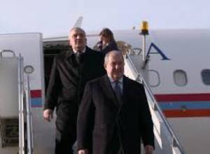 Նախագահը ժամանել է Վրաստան մասնակցելու Ս. Զուրաբիշվիլիի երդմնակալությանը