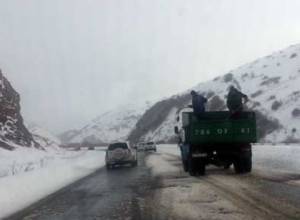 Snow on highways of Talin and Aragats