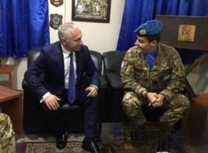 Armenia's ambassador visits Armenian peacekeepers in Lebanon