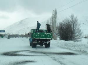 Snow on some roads in republic