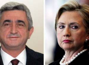 Саргсян поговорил с Клинтон