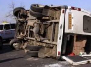 «Газель» перевернулась