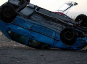 Автомобиль перевернулся