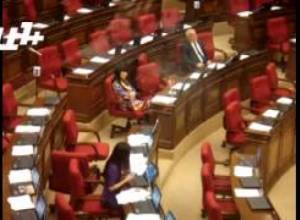 ԱԱԾ պետի տեղակալի ելույթի ժամանակ