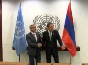 Հանդիպում ՄԱԿ-ի Գլխավոր քարտուղար Բան Կի-մունի հետ