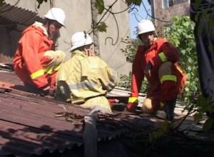 Fire in central Yerevan