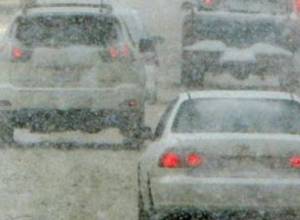 Snow blocked traffic